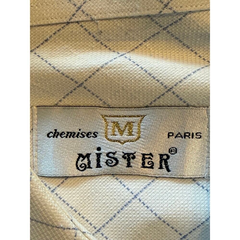 Vintage Chemises Mister Paris White Dress Button Down Long Sleeve Shirt 41-42 L - Picture 3 of 7